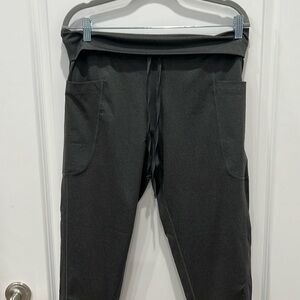 The One Jogger  grey workout  pants.